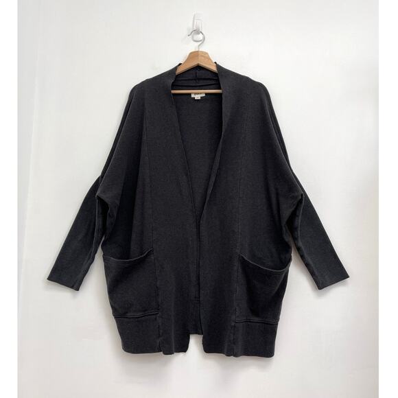 PACT Airplane Open Front Organic Cotton Travel Oversized Wrap Cardigan - M/L - Picture 9 of 9